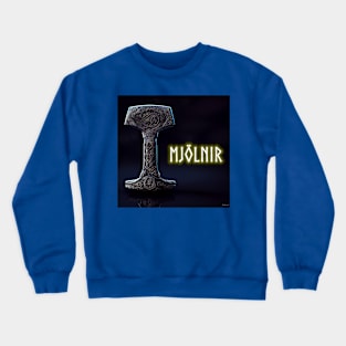 Mighty Mjolnir Thor Hammer Norse Crewneck Sweatshirt